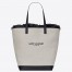 Saint Laurent Teddy Shopping Bag In Linen Canvas 