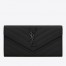 Saint Laurent Large Monogram Flap All Black Wallet