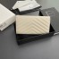 Saint Laurent Cassandre Large Flap Wallet in White Matelasse Leather