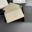 Saint Laurent Cassandre Large Flap Wallet in White Matelasse Leather