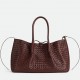 Bottega Veneta Pinacoteca Large Bag in Madder Intrecciato Calfskin
