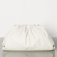 Bottega Veneta The Pouch Clutch In White Calfskin
