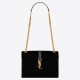 Saint Laurent Medium Envelope Bag In Black Suede